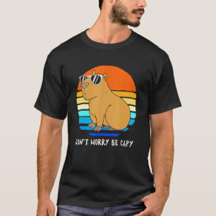 Camiseta El capibara retro roedor no se preocupa por ser ca