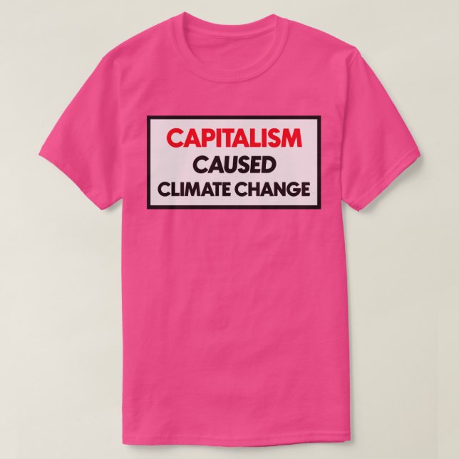Camiseta El capitalismo causó el cambio climático1 (Diseño del anverso)