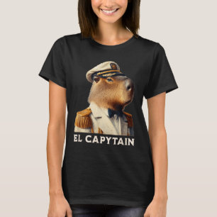 Camiseta El Capitán Barco Capitán del Capybara Divertido