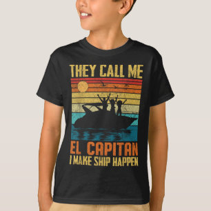 Camiseta El Capitán Capitán de Pontón Yo Hago que el Barco