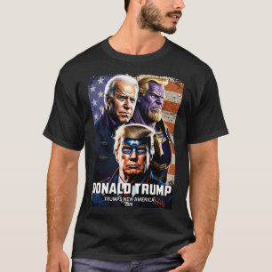 Camiseta El capitán Donald Trump vs. Thanos Biden