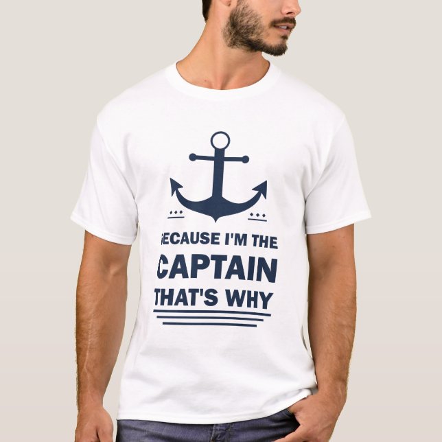 Camiseta El capitán por eso es divertido decir barcos en bo (Anverso)