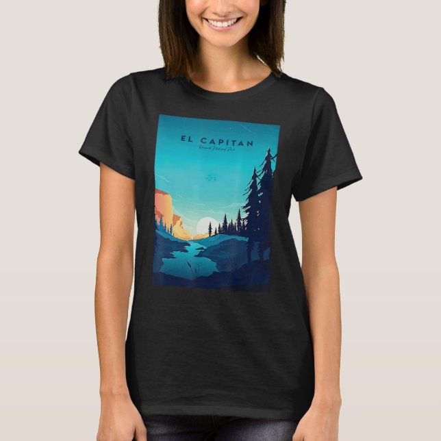 Camiseta El Capitan Yosemite Parque Nacional Camping Advent (Anverso)