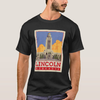 Camiseta El Capitolio del Estado de Nebraska Lincoln Ciudad