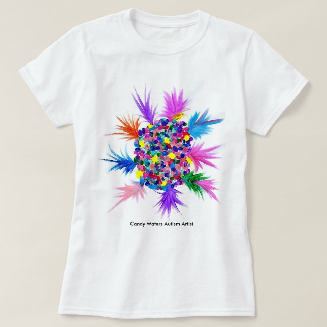 Camiseta El caramelo riega al artista del autismo (Diseño del anverso)