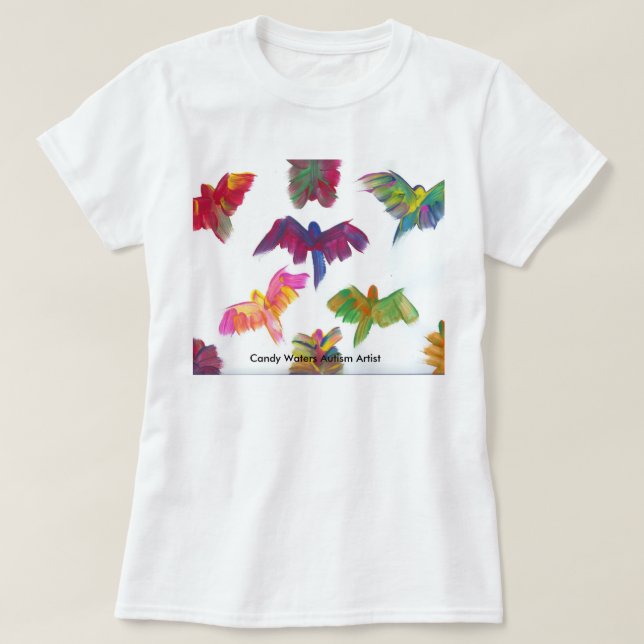 Camiseta El caramelo riega al artista del autismo (Diseño del anverso)