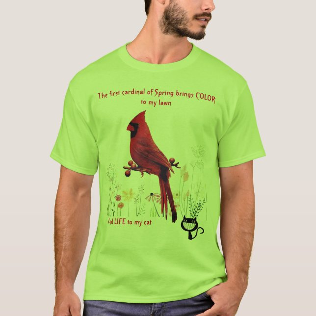 Camiseta El Cardenal Bird Gracioso Cat Lover (Anverso)