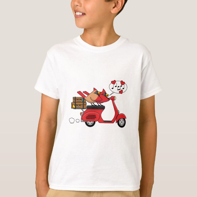 Camiseta El cardenal rojo le gusta a Scooter (Anverso)