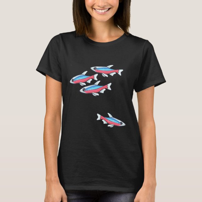 Camiseta El cardenal Tetra Schooling Tetra Community Fish (Anverso)