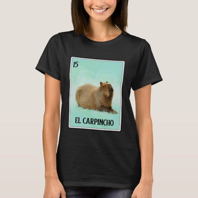 Camiseta El Carpincho Capybara Card  Capibara Animal  Humor (Anverso)