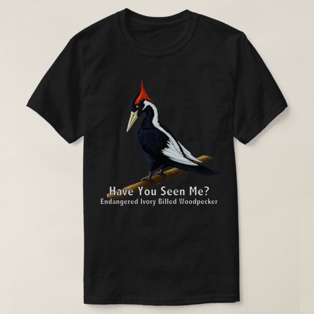 Camiseta El Carpintero De Marfil Más Raro De Woodpecker (Diseño del anverso)