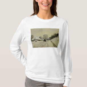 Camiseta El carro, o camino debajo de la nieve en Honfleur,