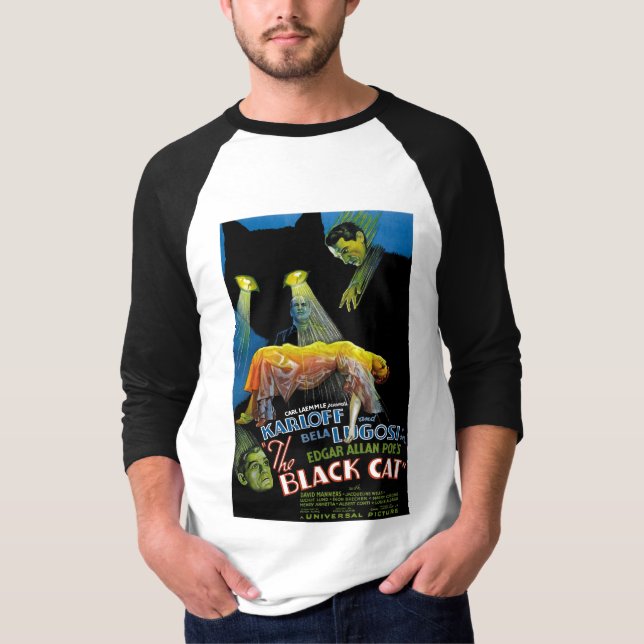 Camiseta El cartel de película del gato negro (Anverso)