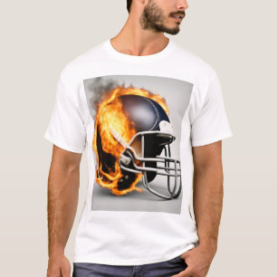 Camiseta El Casco Estadounidense De Fútbol Se Incendió En E