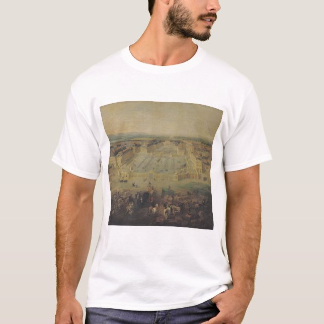 Camiseta El castillo francés de Versalles y el lugar (Anverso)