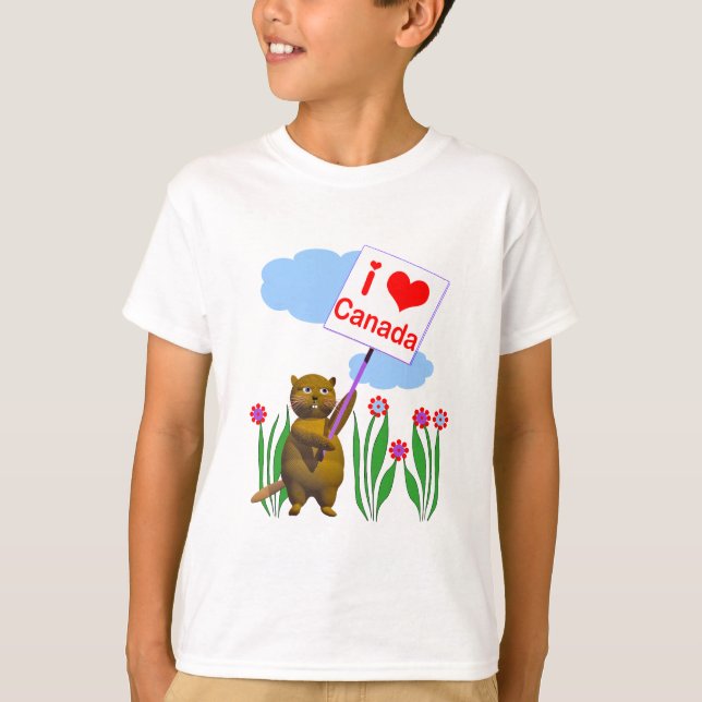 Camiseta El castor canadiense ama a Canadá (Anverso)