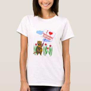 Camiseta El castor canadiense ama Terranova, Labrador