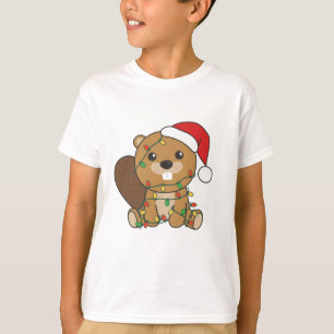 Camiseta El castor de los animales de invierno de los Navid