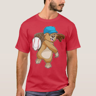 Camiseta El castor del béisbol deportivo con gorra