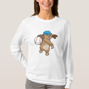 Camiseta El castor del béisbol deportivo con gorra