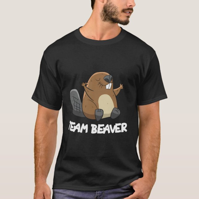 Camiseta El castor divertido de Team Beaver (Anverso)