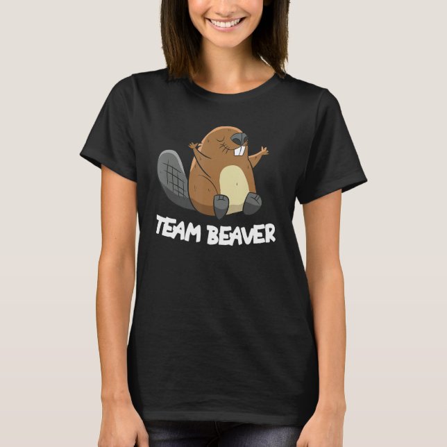 Camiseta El castor divertido de Team Beaver (Anverso)