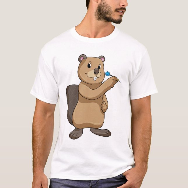 Camiseta El castor en Darts con Dart (Anverso)