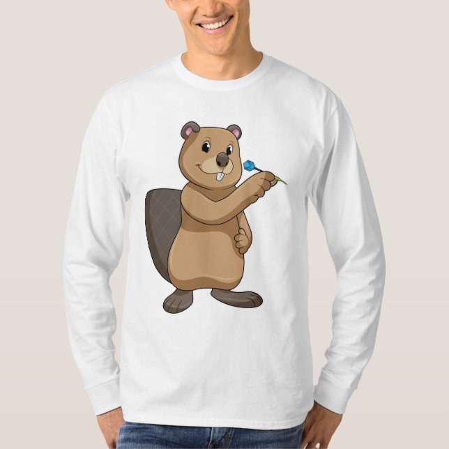 Camiseta El castor en Darts con Dart (Anverso)