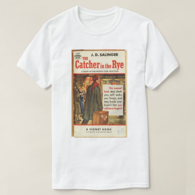 Camiseta El catcher en la cubierta del libro de centeno (Diseño del anverso)