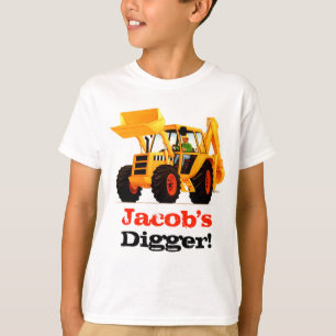 Camiseta El cavador amarillo del niño conocido de encargo