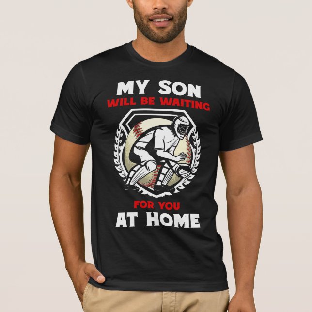 Camiseta El cazador de béisbol son padres orgullosos apoyan (Anverso)