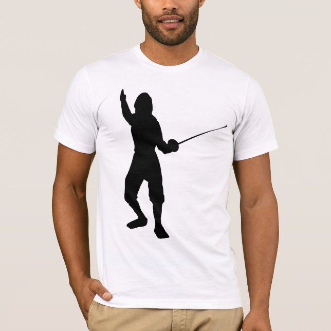 Camiseta el cerca-juego, esgrima, patín, deporte, gimnasio, (Anverso)