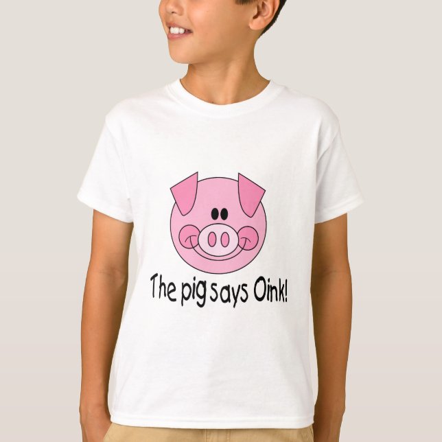Camiseta El cerdo dice oink (Anverso)