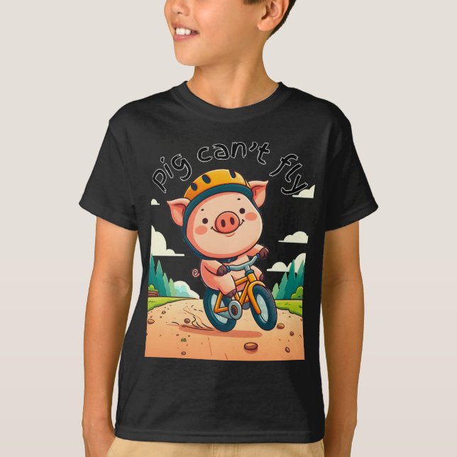Camiseta El cerdo no puede volar. (Anverso)