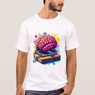 Camiseta El cerebro atrapado en una trampa - ¡Piénsenlo dos