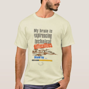 Camiseta el cerebro experimenta dificultades técnicas diver
