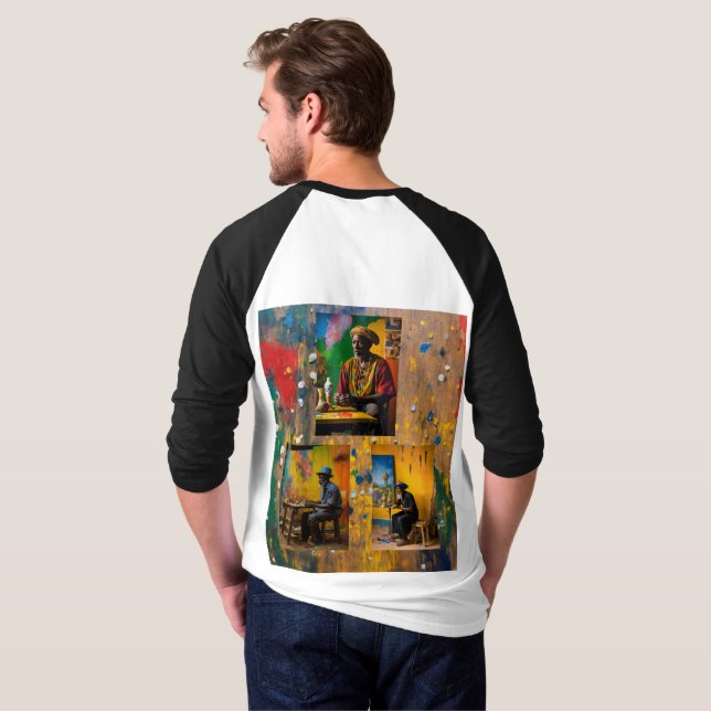 Camiseta **"El cerebro: un extraño académico africano"** (Reverso completo)