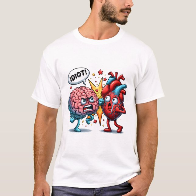 Camiseta El cerebro vs el corazón (Anverso)