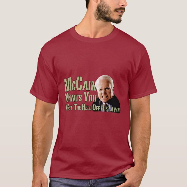 Camiseta El césped de John McCain (Anverso)