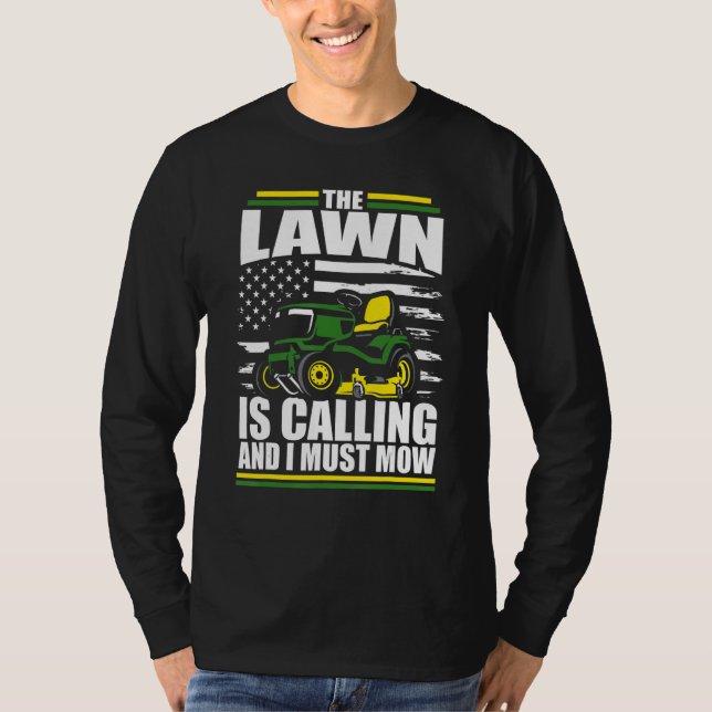 Camiseta El Césped Está Llamando Y Tengo Que Mow Mower Amer (Anverso)