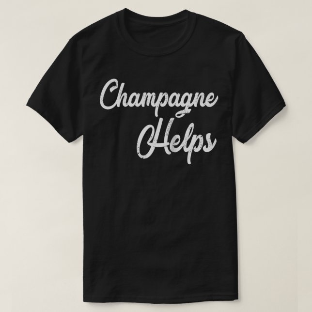 Camiseta El champán ayuda a la hora de ir de compras a dive (Diseño del anverso)