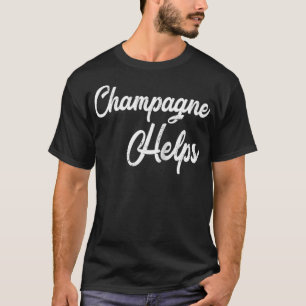 Camiseta El champán ayuda a la hora de ir de compras a dive