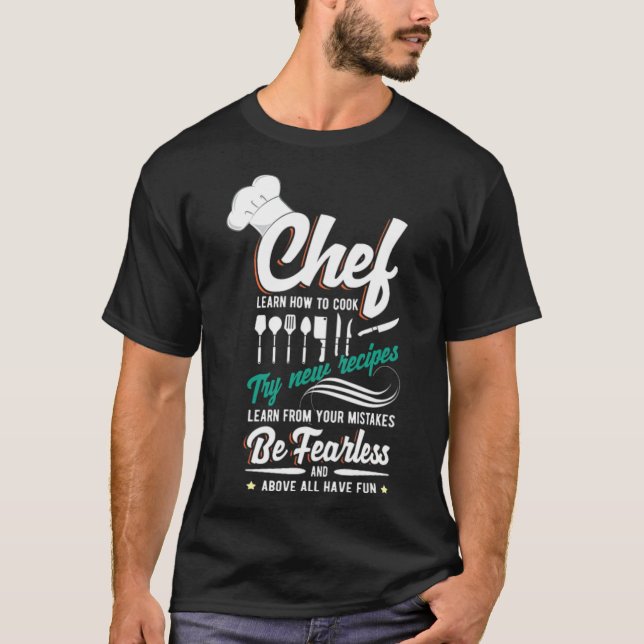 Camiseta El chef de la cocina recrea errores y parrilladas  (Anverso)
