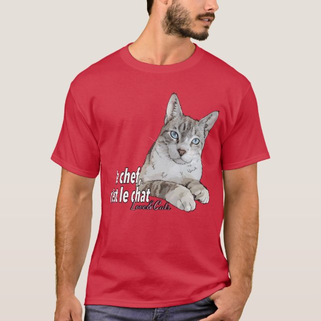 Camiseta El chef es el chica del gato (Anverso)