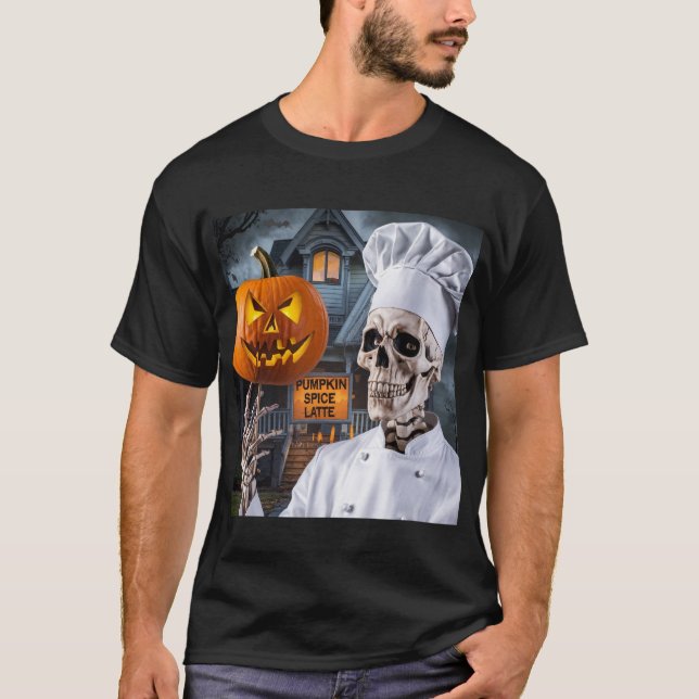 Camiseta El Chef Esqueleto: Recetas de Halloween (Anverso)