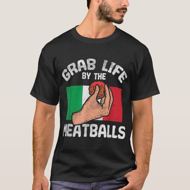 Camiseta El Chef Italiano De Humor Foodie Grab Life By the  (Anverso)
