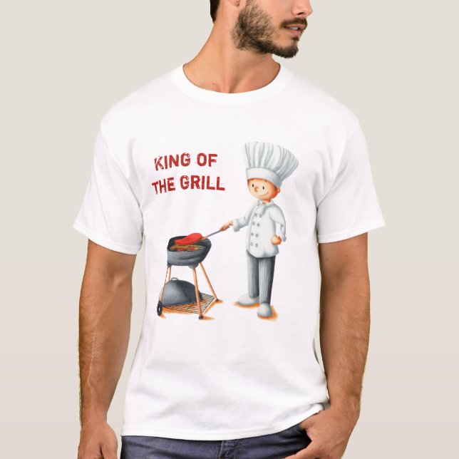 Camiseta El chef King of the grill cocina barbacoa (Anverso)
