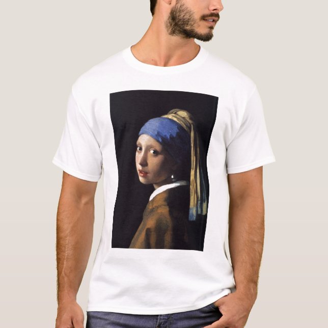 Camiseta El Chica con la Perla, por Vermeer (Anverso)