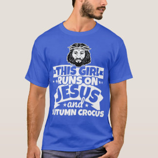 Camiseta El chica corre sobre Jesús y el croco otoñal