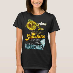 Camiseta El Chica De Abril Del Girasol Se Mezcla Con El Hur